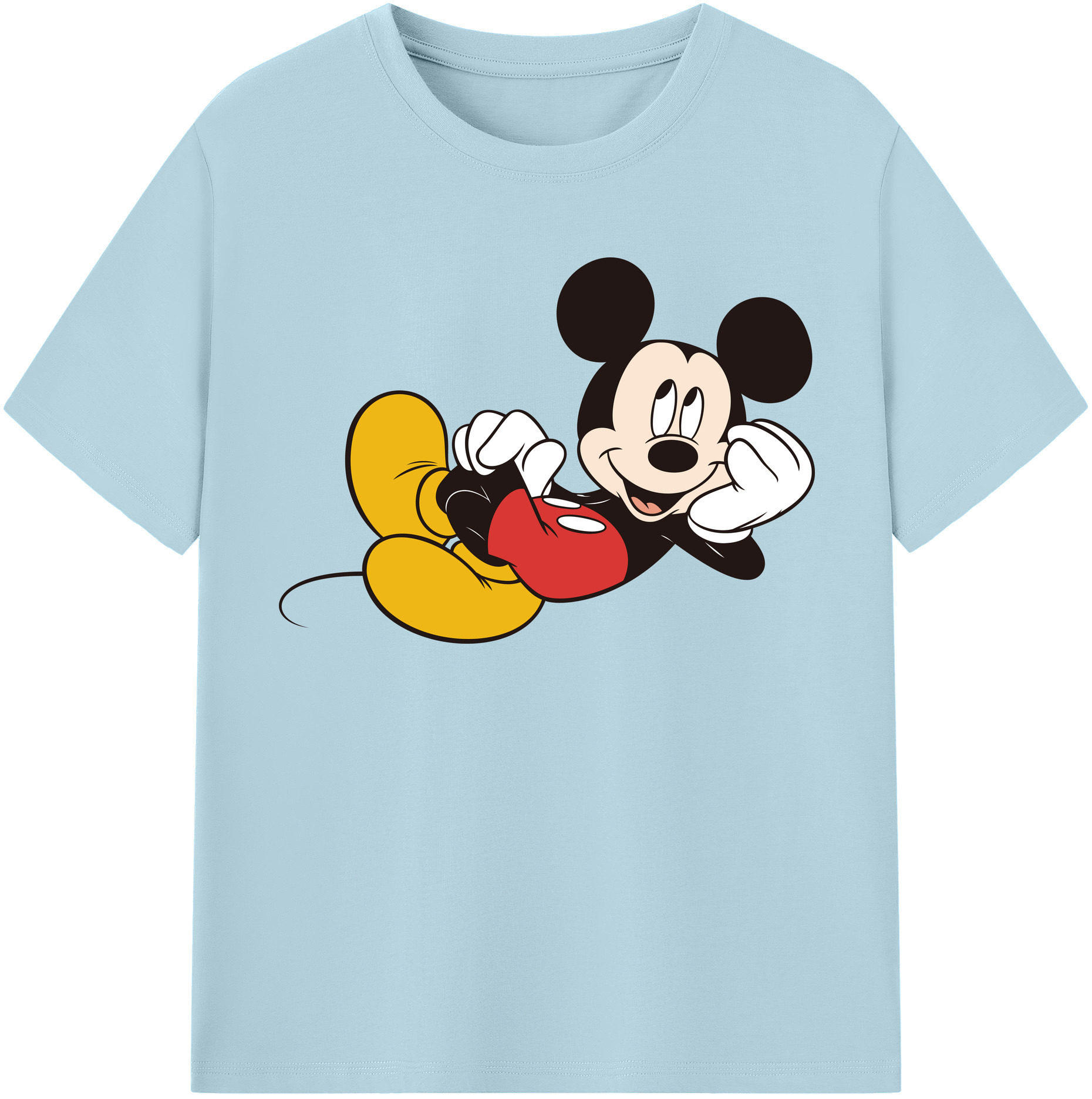 （画像用） ミッキーマウス Mickey Mouse 綿100％半袖Tシャツ（フロントプリント）